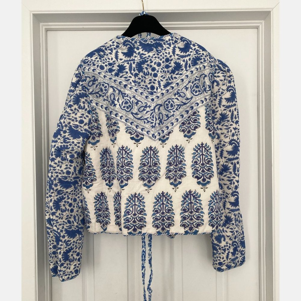 Alix of Bohemia "Hudson" Printed Jacket in Blue, size Medium - Picture 4 of 7